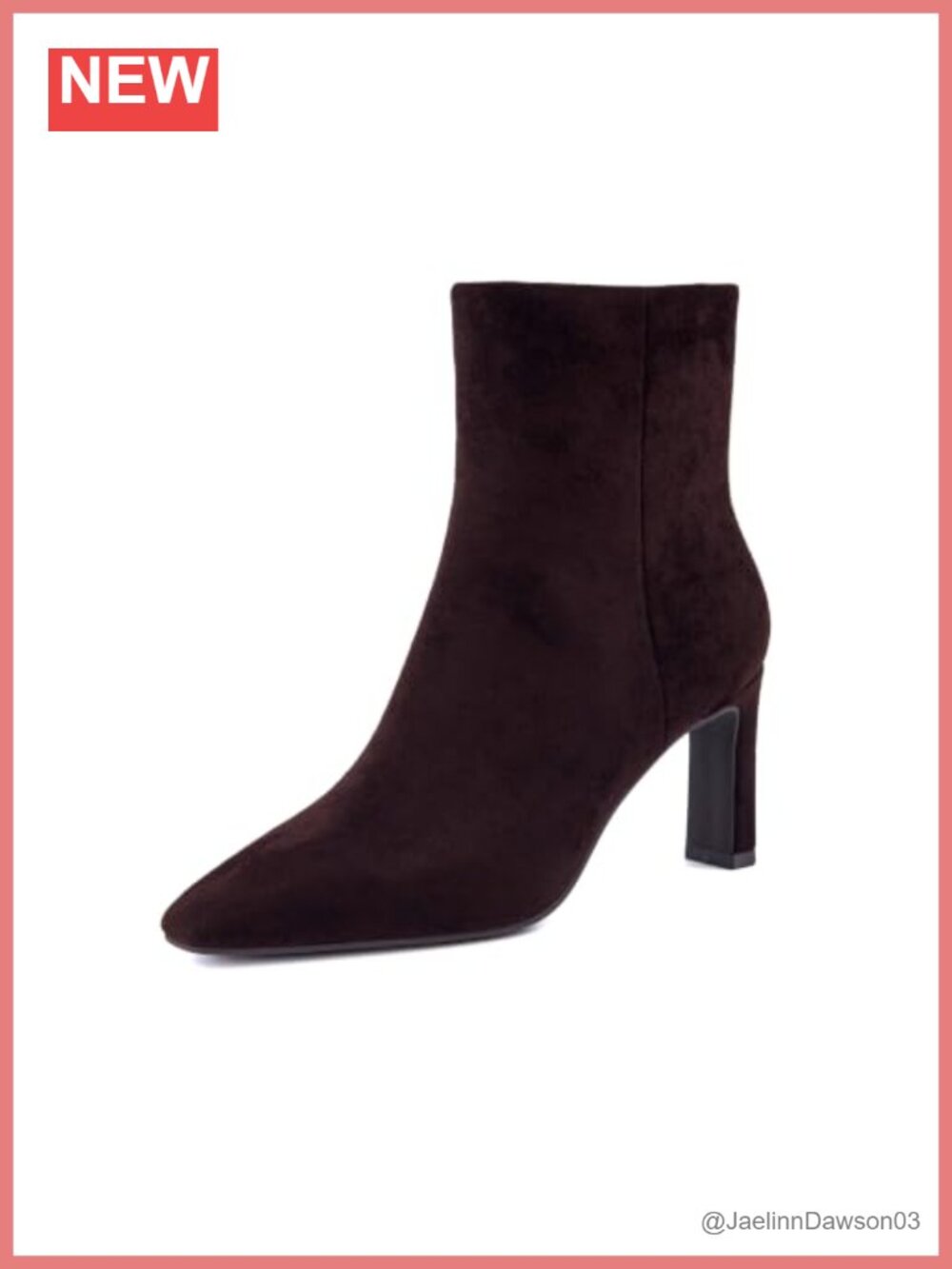 CUSHIONAIRE Giana Women's Square Toe Ankle Boots Vegan Suede Mid Block Heel